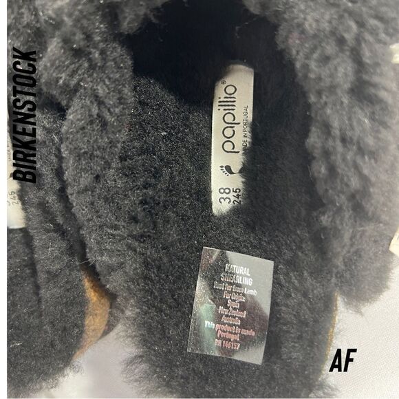 BIRKENSTOCK BOSTON SHEARLING IN TEDDY BLACK NWT - Picture 4 of 9